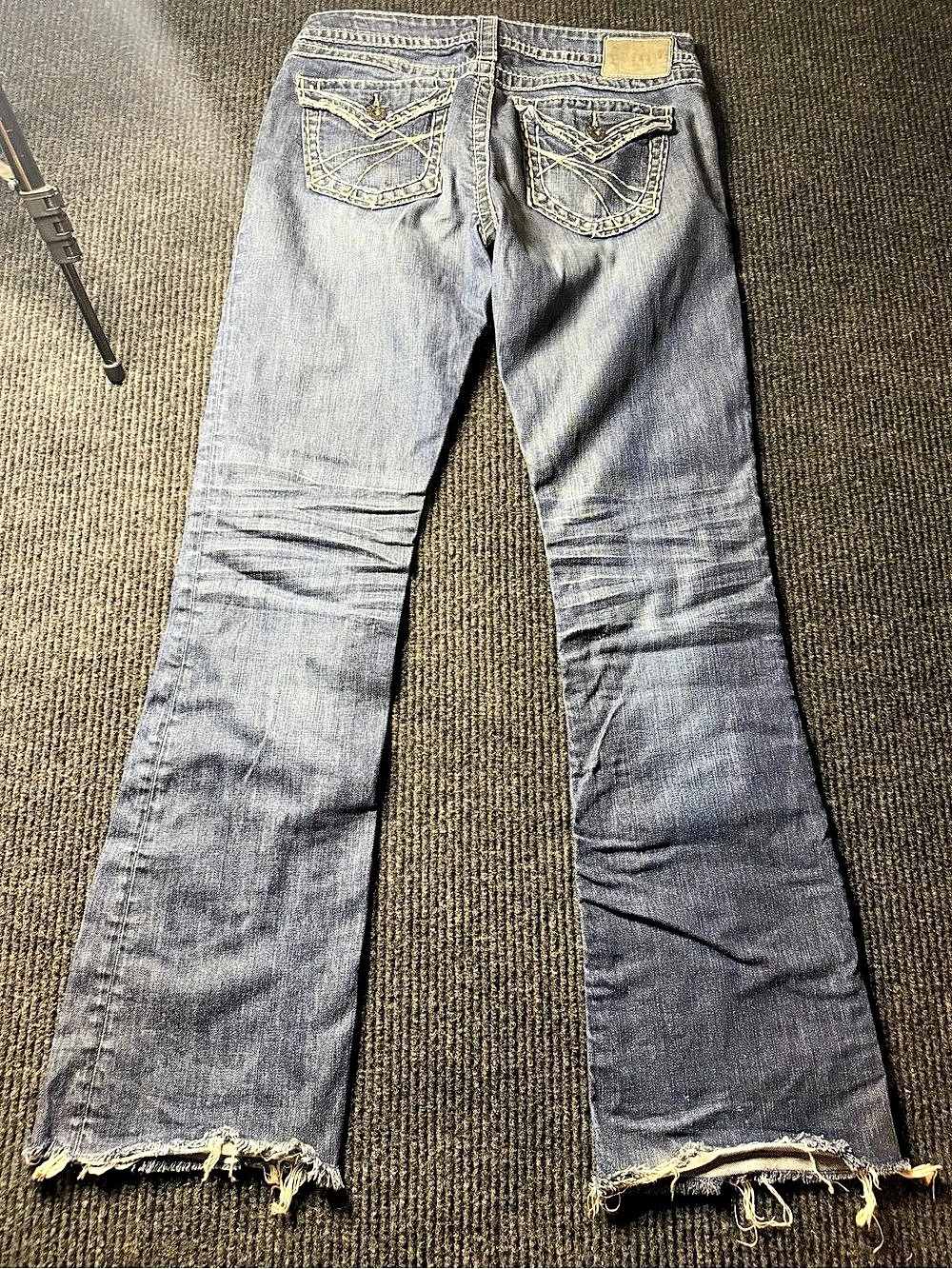 Vintage Silver Jeans Co Pioneer Bootcut Jeans Flap Pocket W29 L33 Distressed Hem